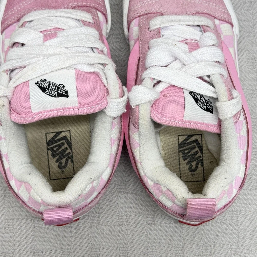 Vans Old Skool Shoes Unisex Kids Size 2.5 Pink Checkerboard Low‎ Top Sneakers